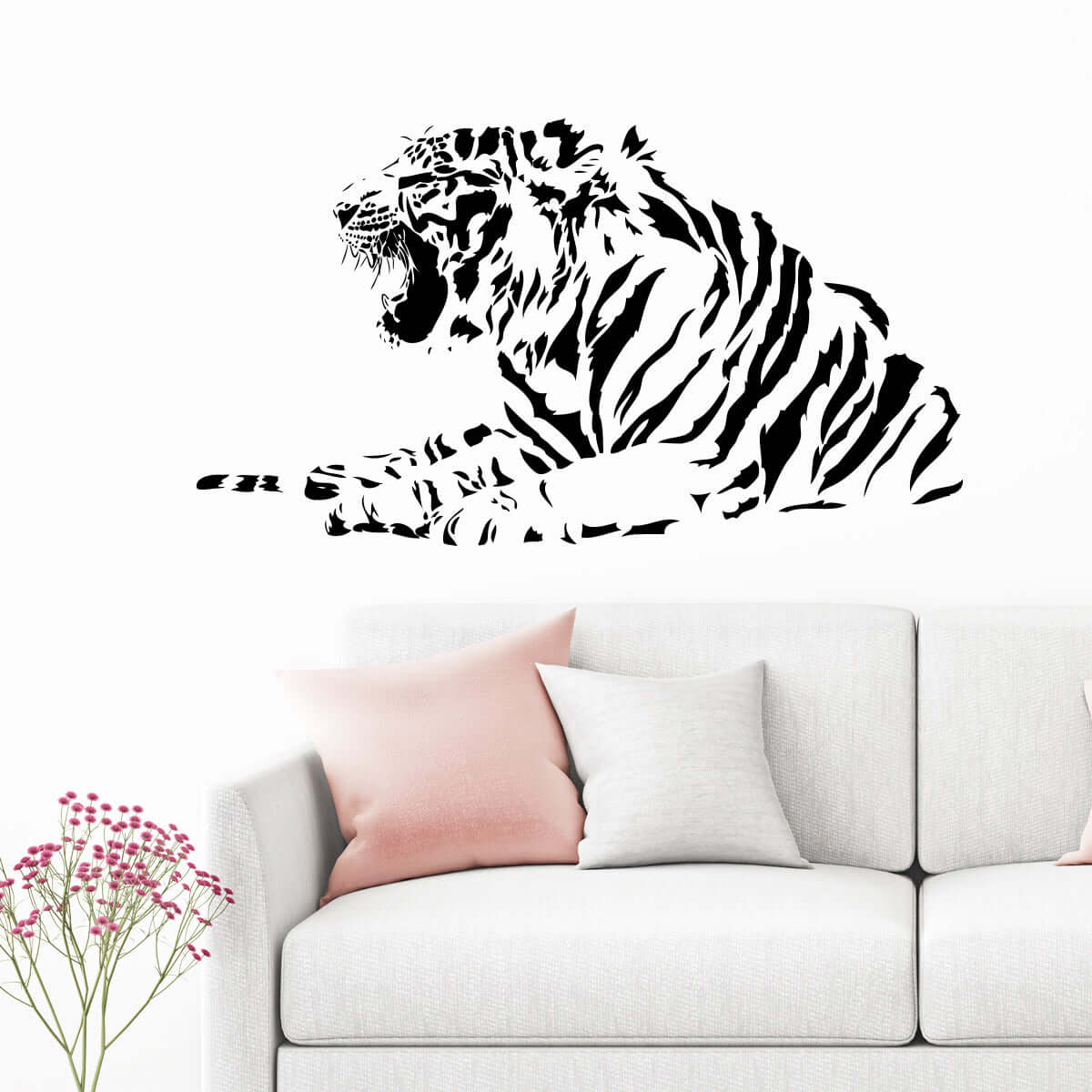 Väggdekor liggande tiger - Dekortorget