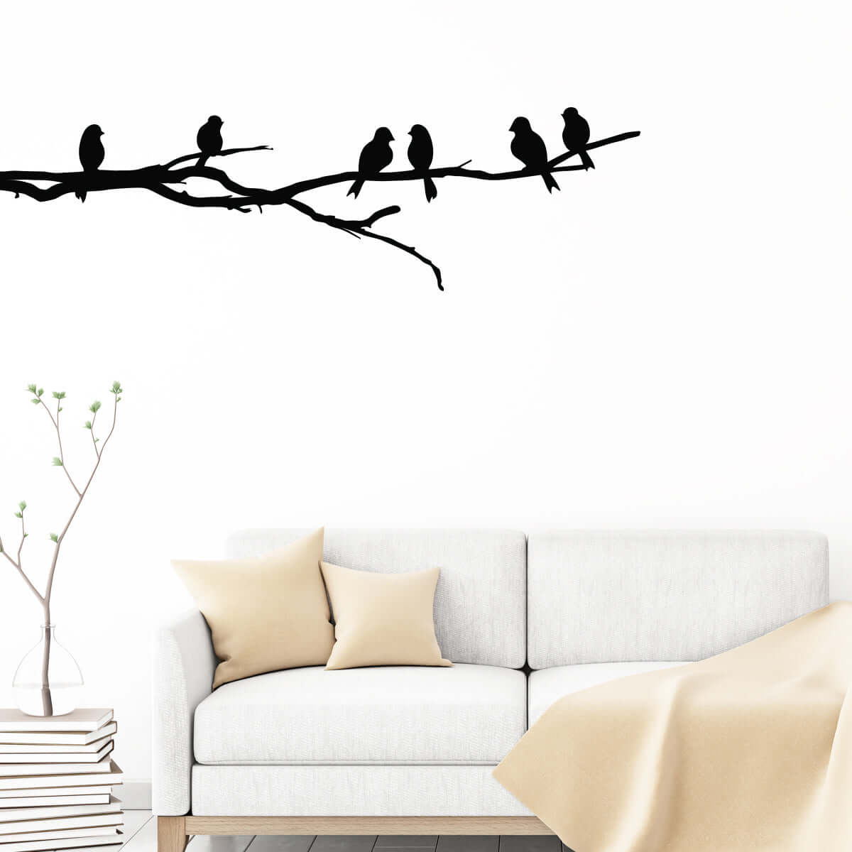 Väggdekor fåglar på kvist - Dekortorget