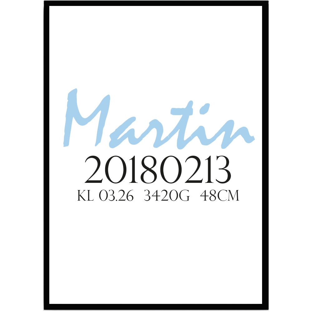 Namntavla Stilren blå - Dekortorget