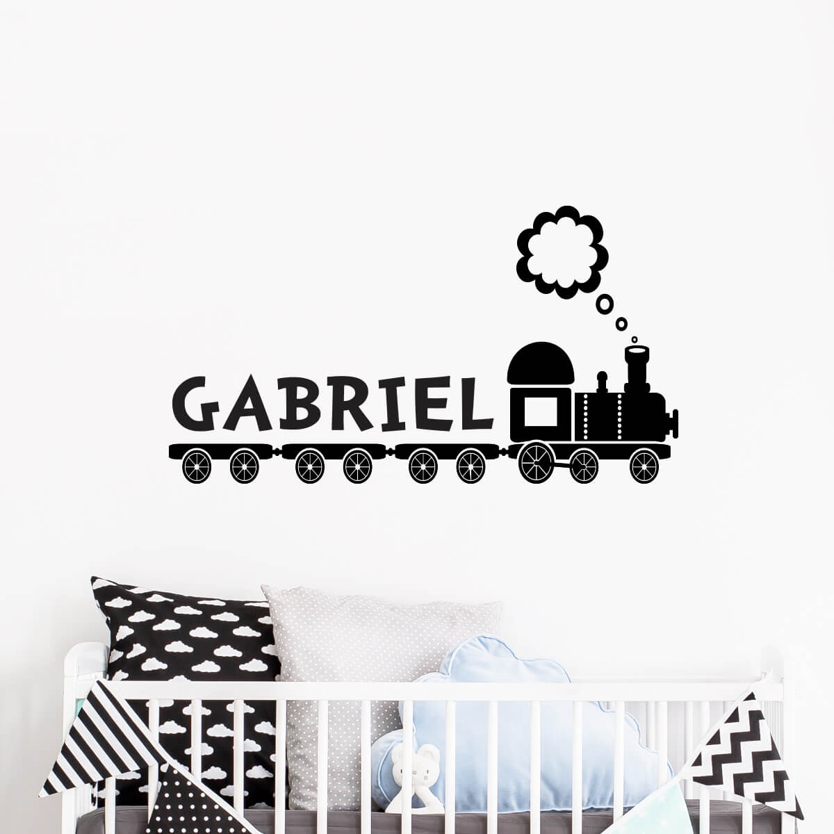 Väggord tåg - egen text - Dekortorget