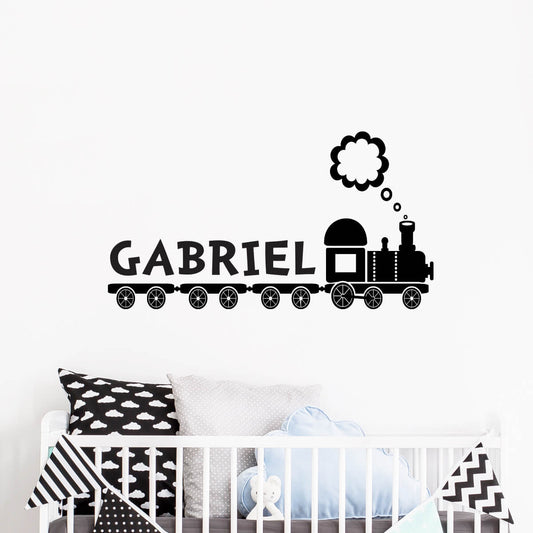 Väggord tåg - egen text - Dekortorget