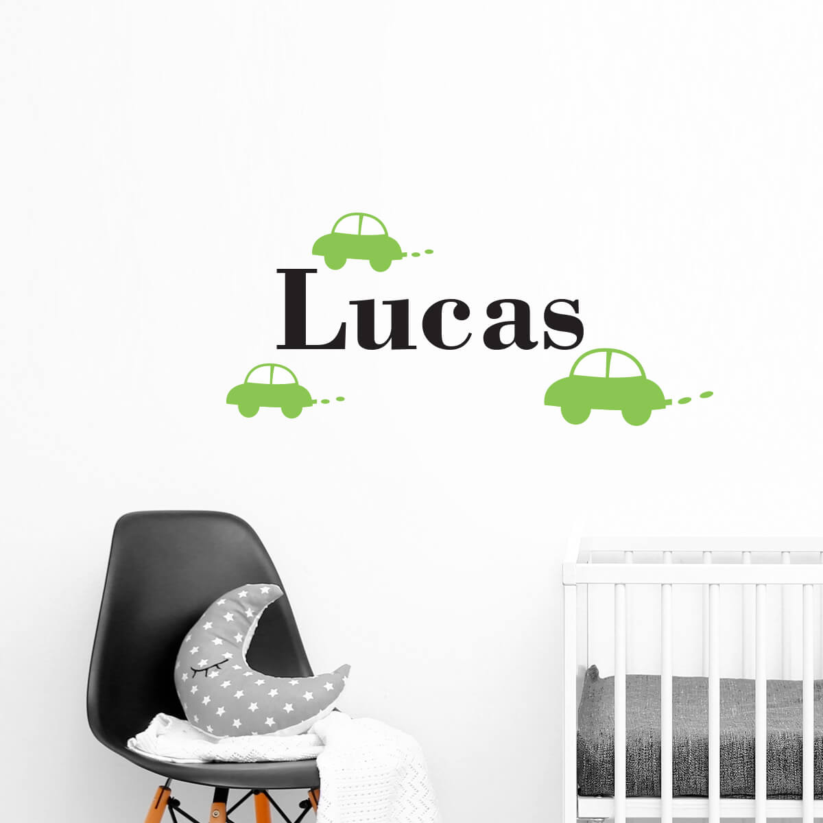 Väggord bilar - egen text - Dekortorget