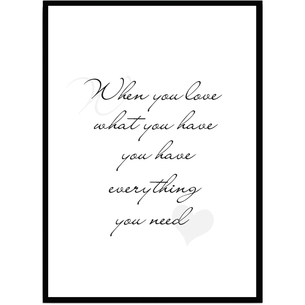 Poster Everything you need - Dekortorget