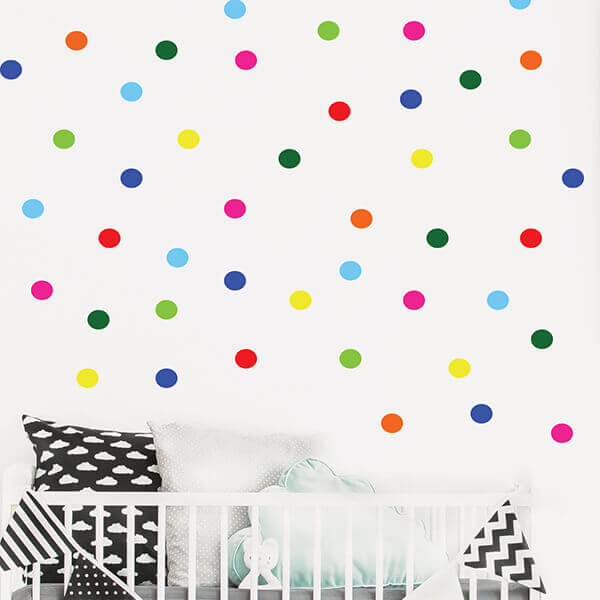 Väggdekor Prickar konfetti - Dekortorget