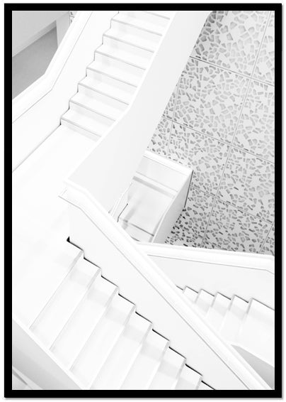Poster Stairs white - Dekortorget