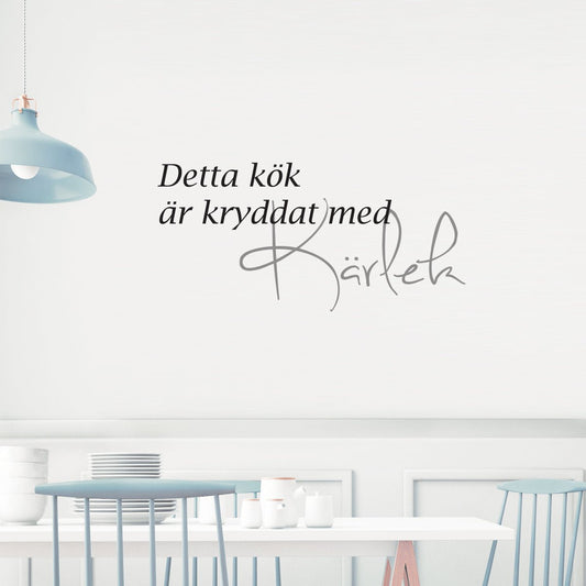 Väggord Detta kök är kryddat - Dekortorget