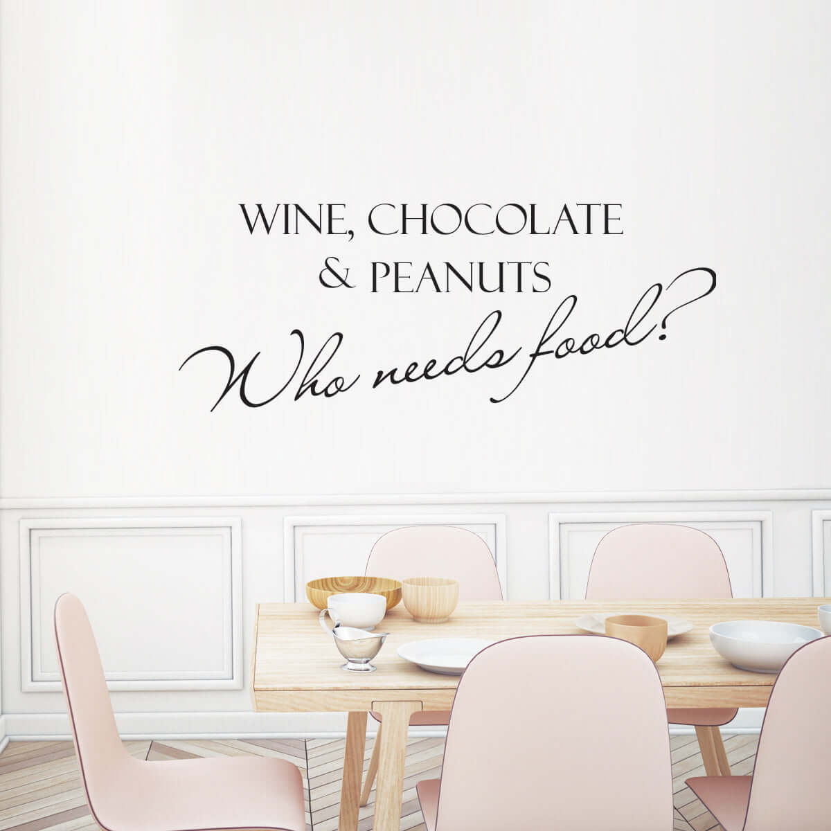Väggord Wine & chocolate