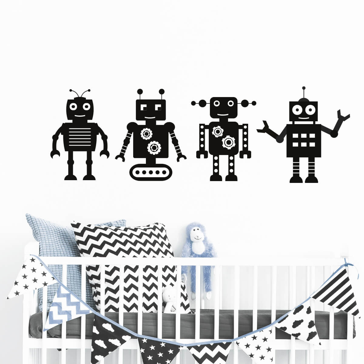 Väggdekor Robotar - Dekortorget