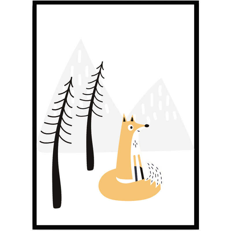 Poster Räv i skogen- Dekortorget