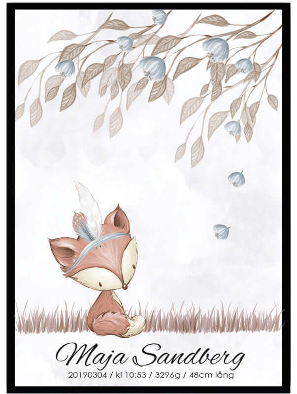 Namntavla Räv - Dekortorget