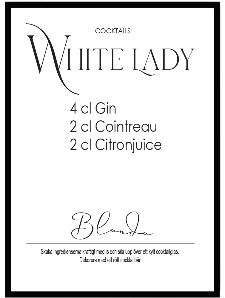 Poster White lady - Dekortorget