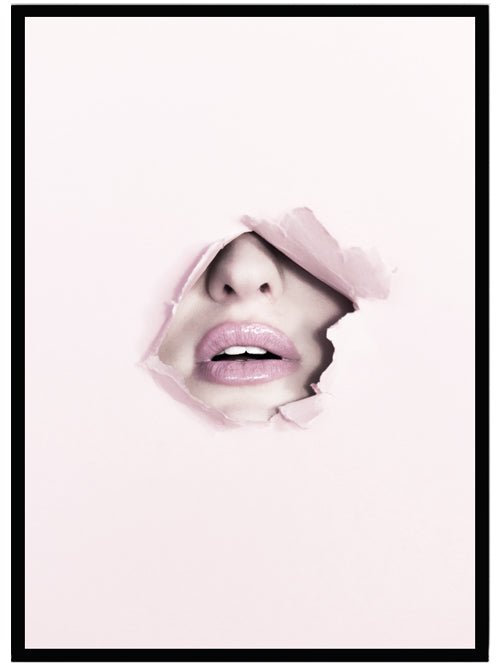 Poster Lips pink - Dekortorget