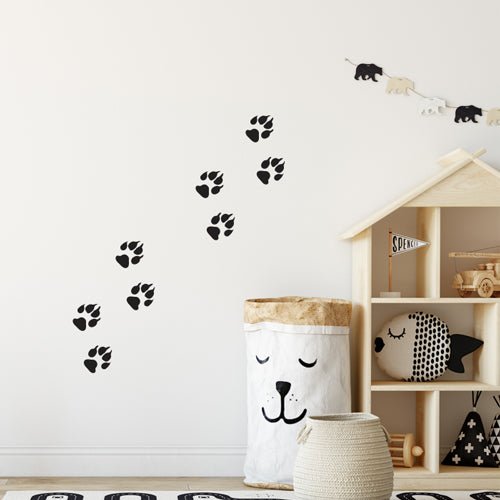 Väggdekor tassar hund - Dekortorget