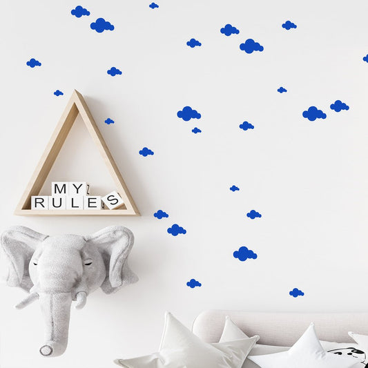 Väggdekor moln blå - olika storlekar - Dekortorget