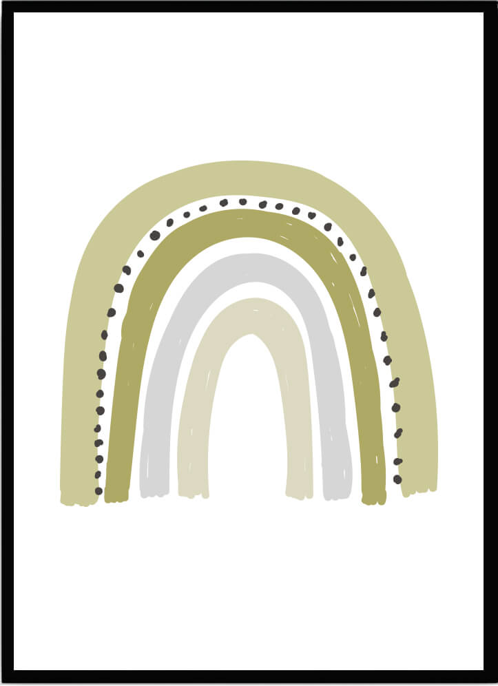 Poster Regnbåge grön - Dekortorget