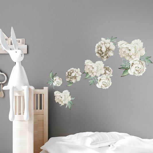 Väggdekor Pioner vita - Dekortorget