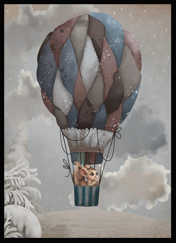 Poster Air balloon - Dekortorget