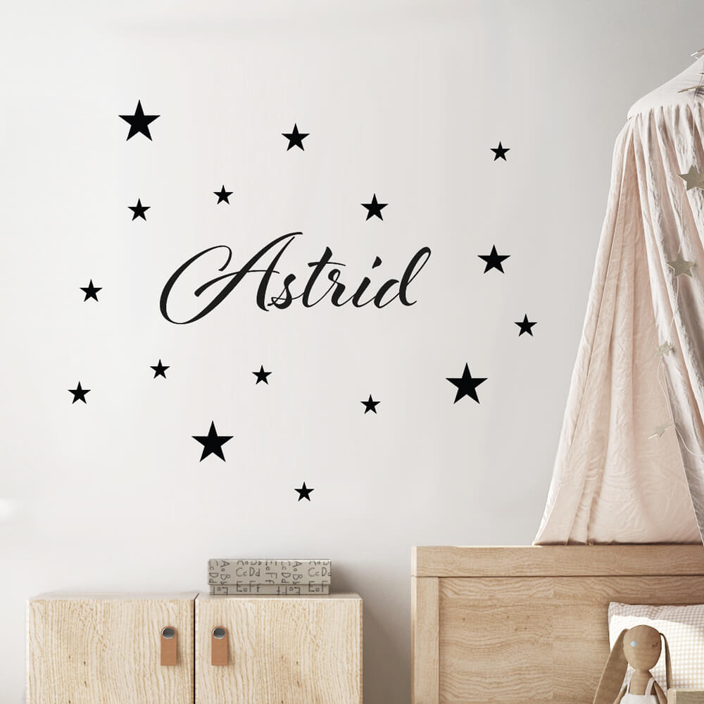 Väggord Stjärnor - egen text - Dekortorget