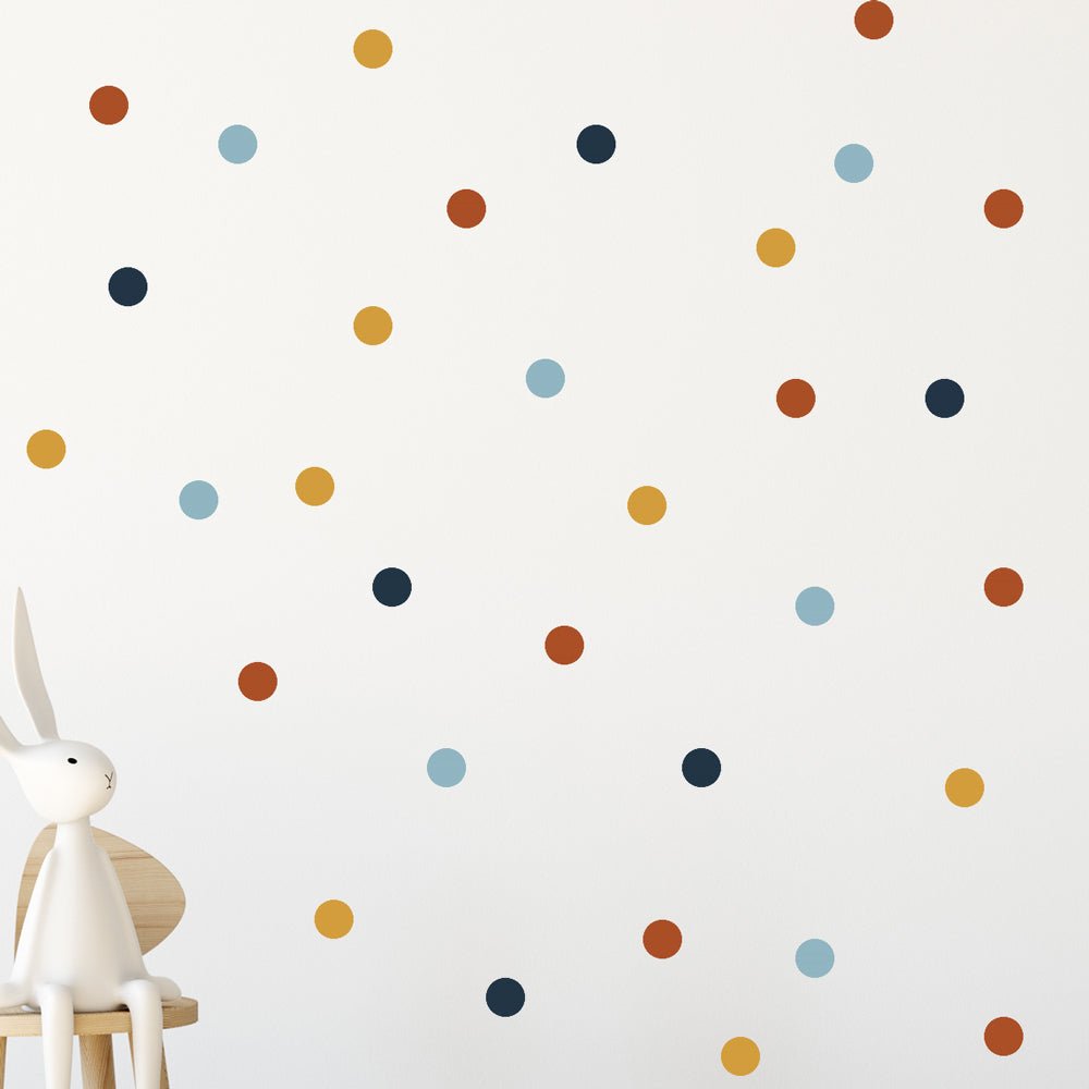Väggdekor prickar blandade färger - Dekortorget