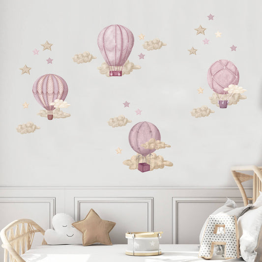 Väggdekor luftballonger rosa - Dekortorget