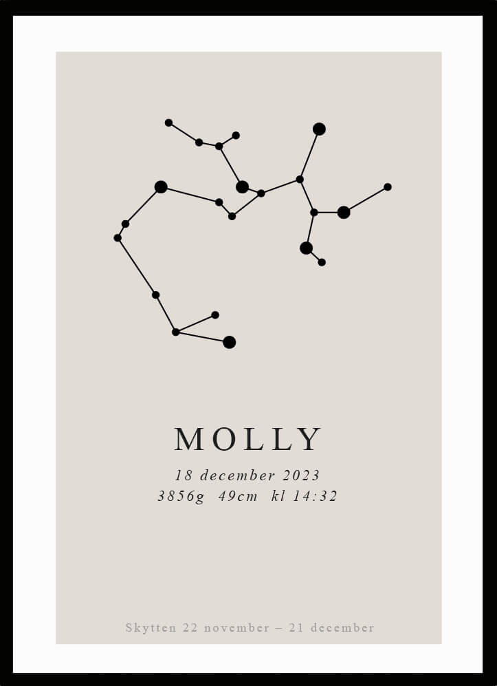 Namntavla Stjärntecken - skytten - Dekortorget