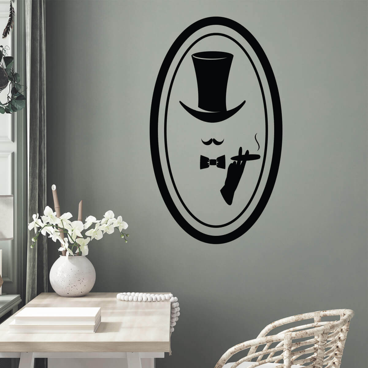 Väggdekor Man i hatt - Dekortorget