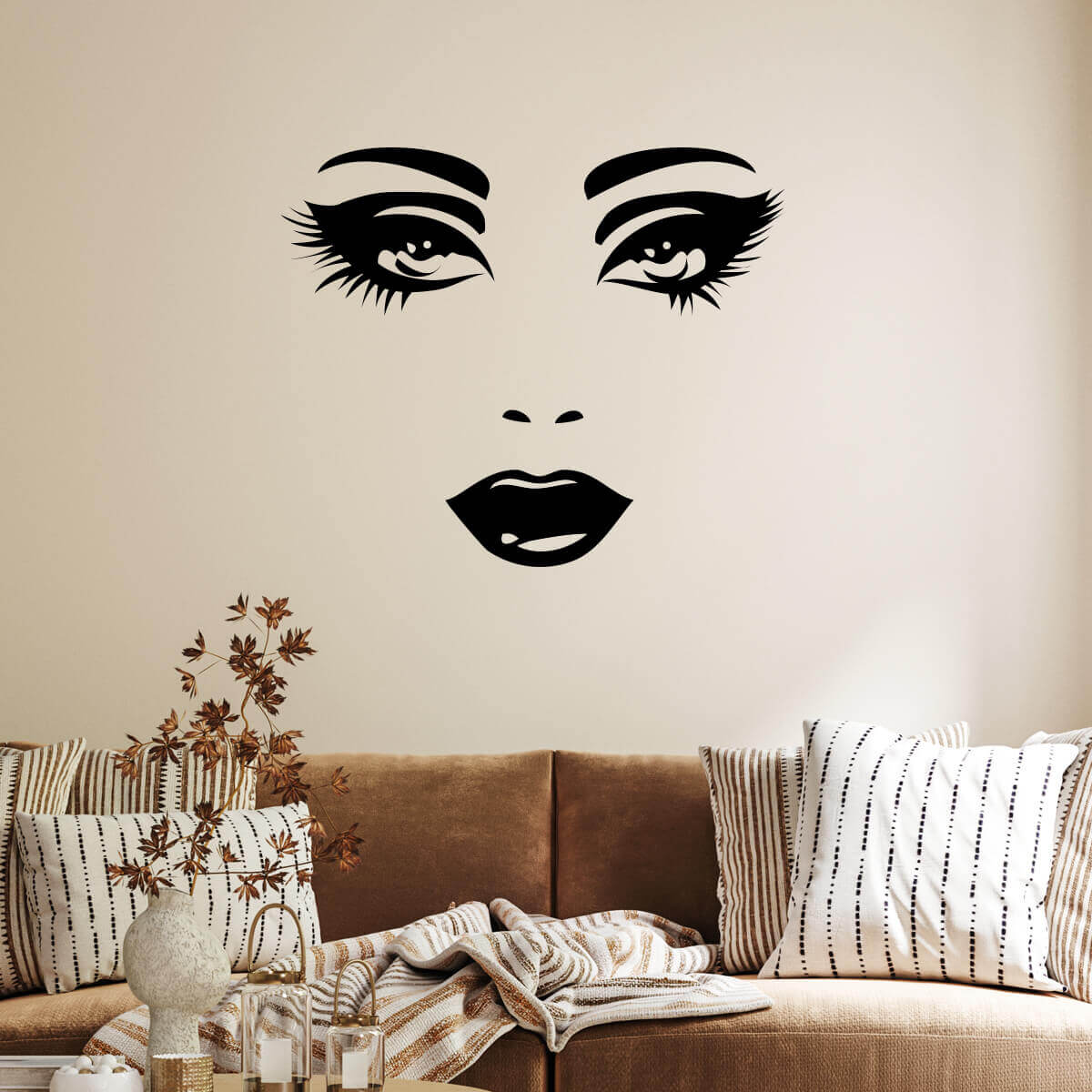 Väggdekor Ansikte kvinna - Dekortorget