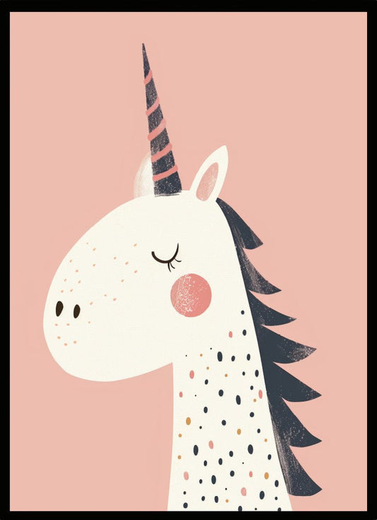 Poster Unicorn pink - Dekortorget