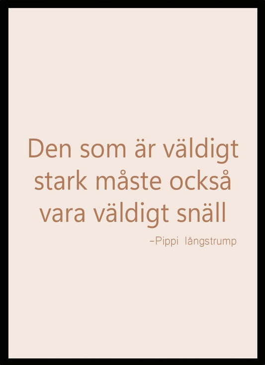Poster Citat Pippi - Dekortorget