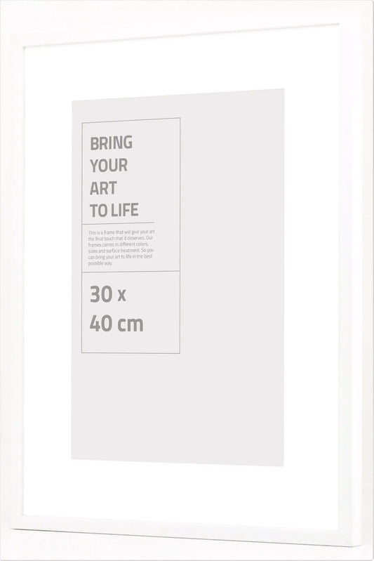 OSLO VIT med plexiglas 30x40 - Dekortorget