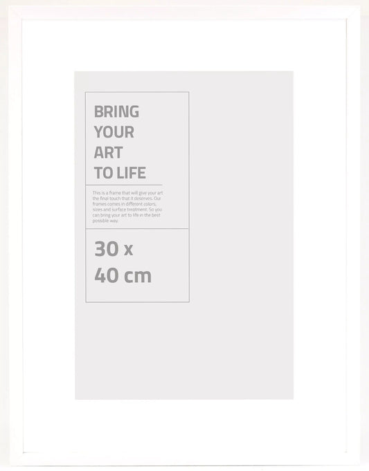 OSLO VIT med plexiglas 30x40 - Dekortorget