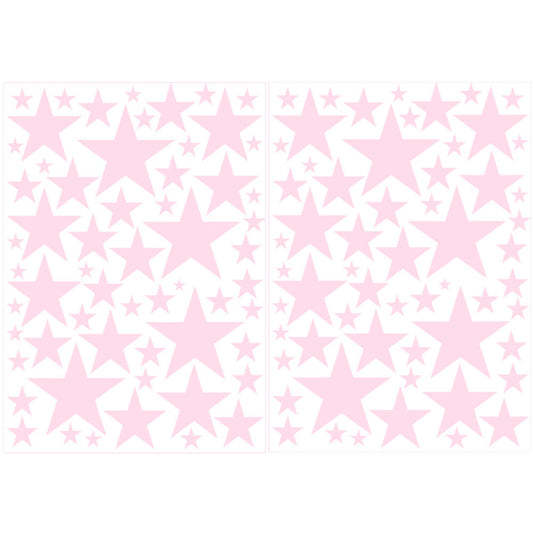 Väggdekor Stjärnor ljusrosa - olika storlekar - Dekortorget