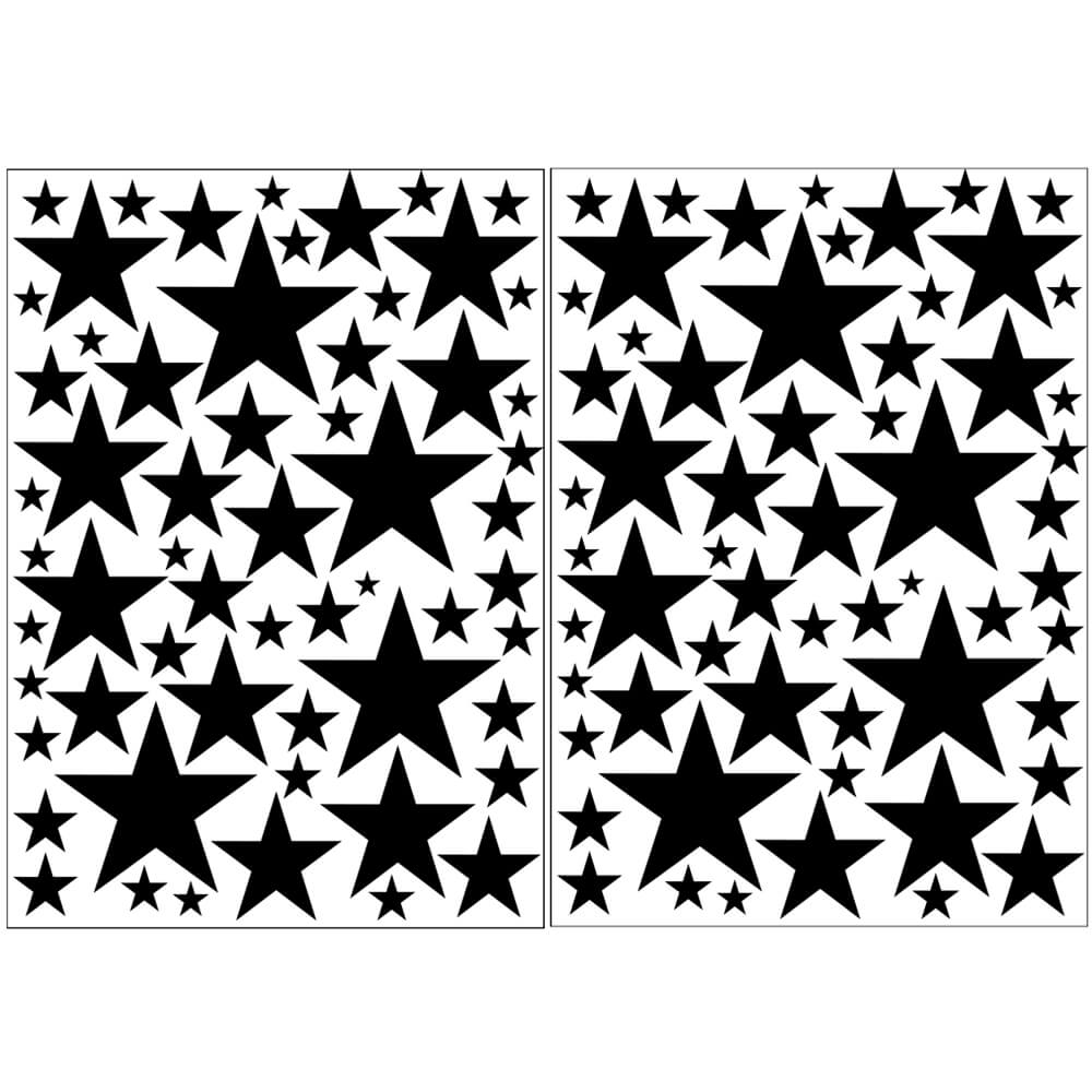 Väggdekor Stjärnor svarta - olika storlekar - Dekortorget