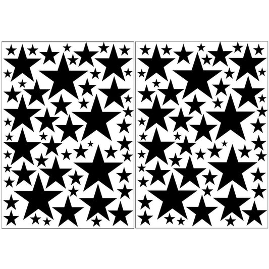 Väggdekor Stjärnor svarta - olika storlekar - Dekortorget