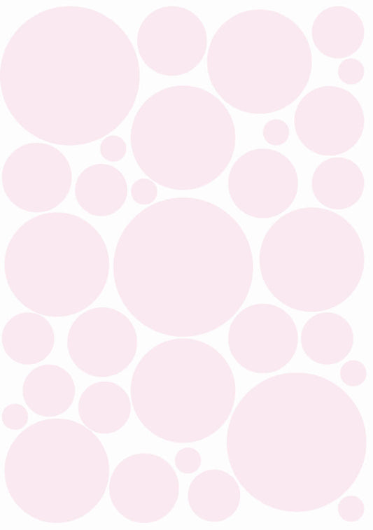 Väggdekor prickar ljusrosa - olika storlekar - Dekortorget