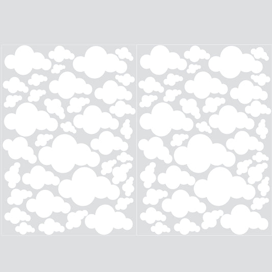 Väggdekor moln cremevit - olika storlekar - Dekortorget