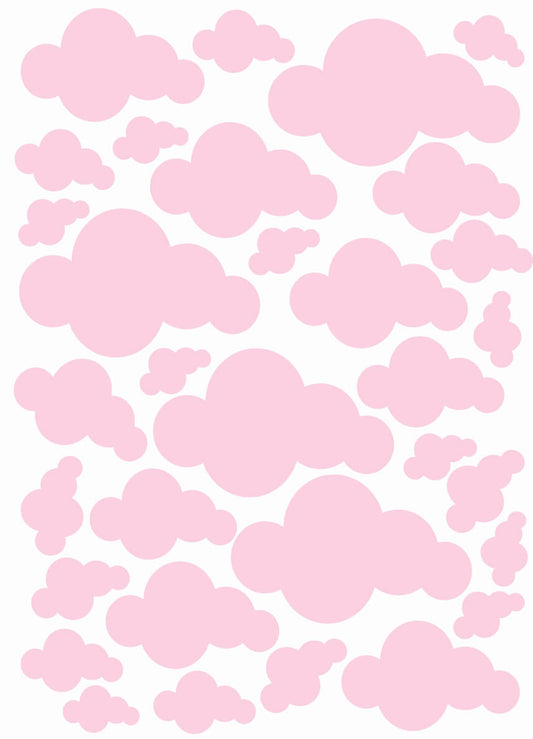 Väggdekor moln rosa - olika storlekar - Dekortorget