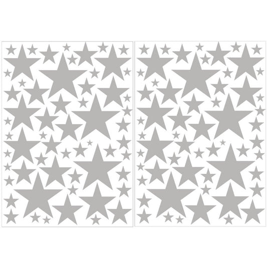 Väggdekor Stjärnor gråa - olika storlekar - Dekortorget