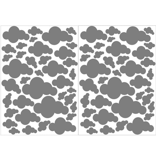 Väggdekor moln gråa - olika storlekar - Dekortorget