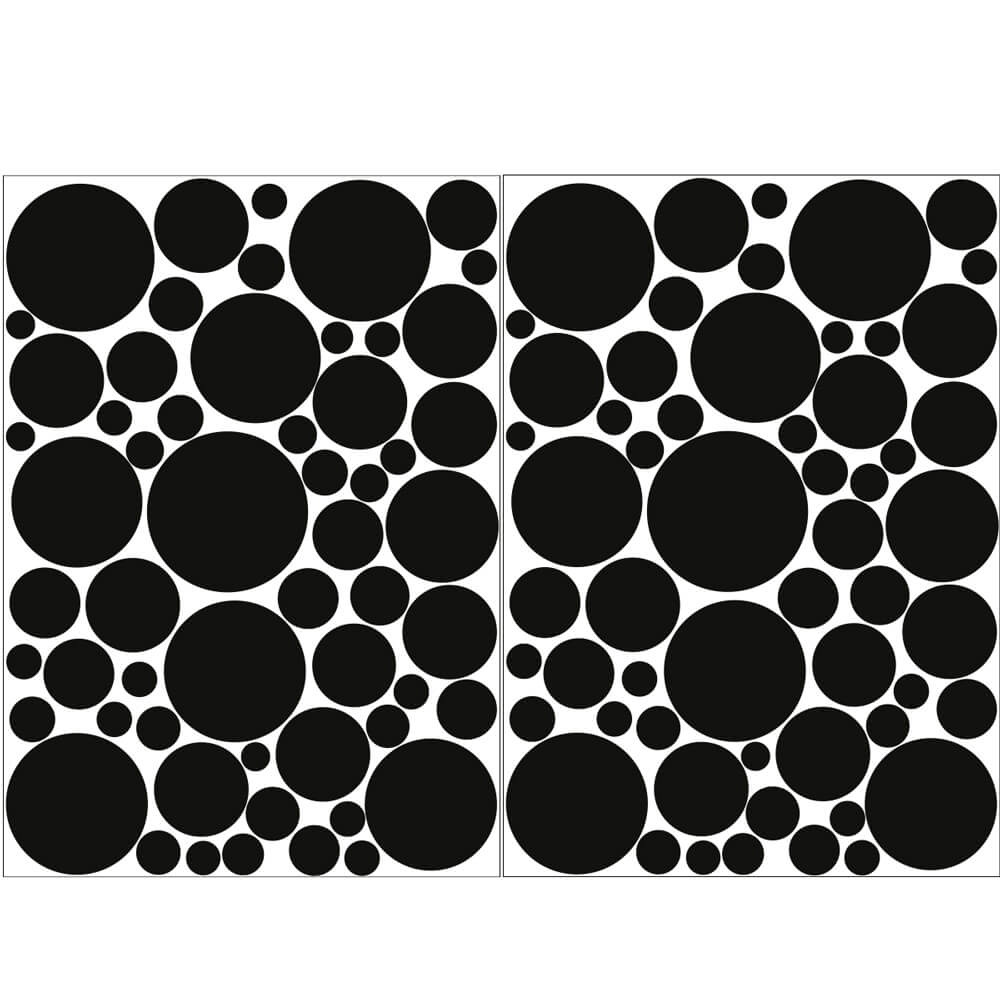 Väggdekor prickar svarta - olika storlekar - Dekortorget