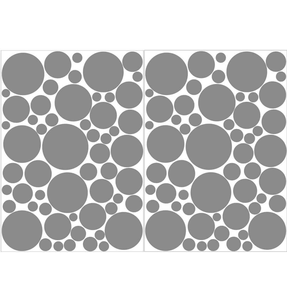 Väggdekor prickar grå - olika storlekar - Dekortorget