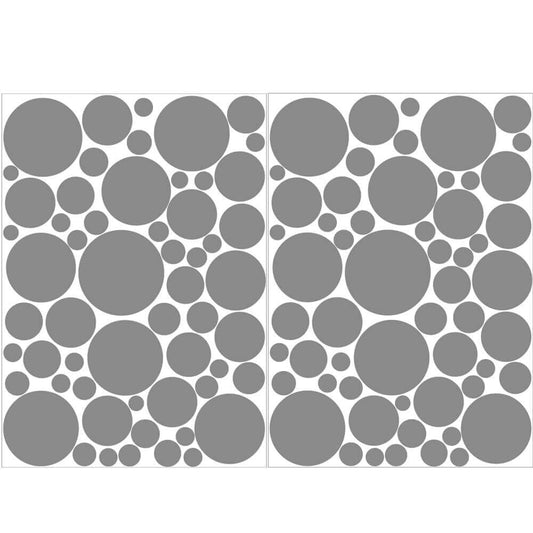 Väggdekor prickar grå - olika storlekar - Dekortorget