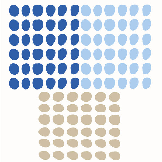 Väggdekor spots - Ljusblå, blå & beige - Dekortorget