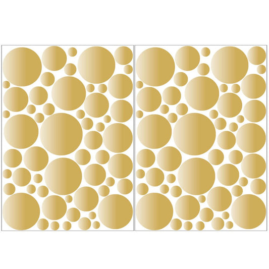 Väggdekor prickar guld - olika storlekar - Dekortorget