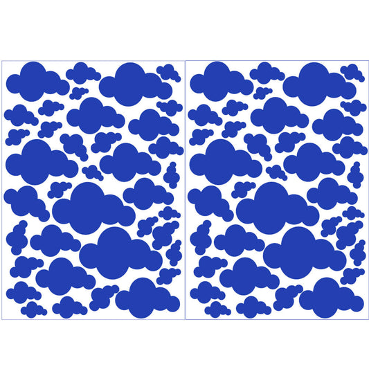 Väggdekor moln blå - olika storlekar - Dekortorget