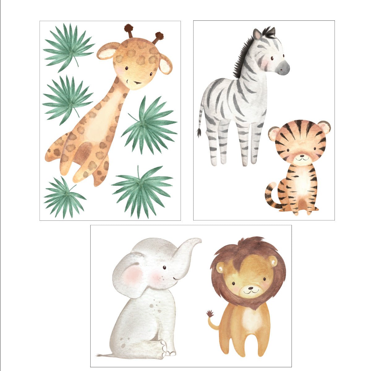 Väggdekor Baby safari - Dekortorget