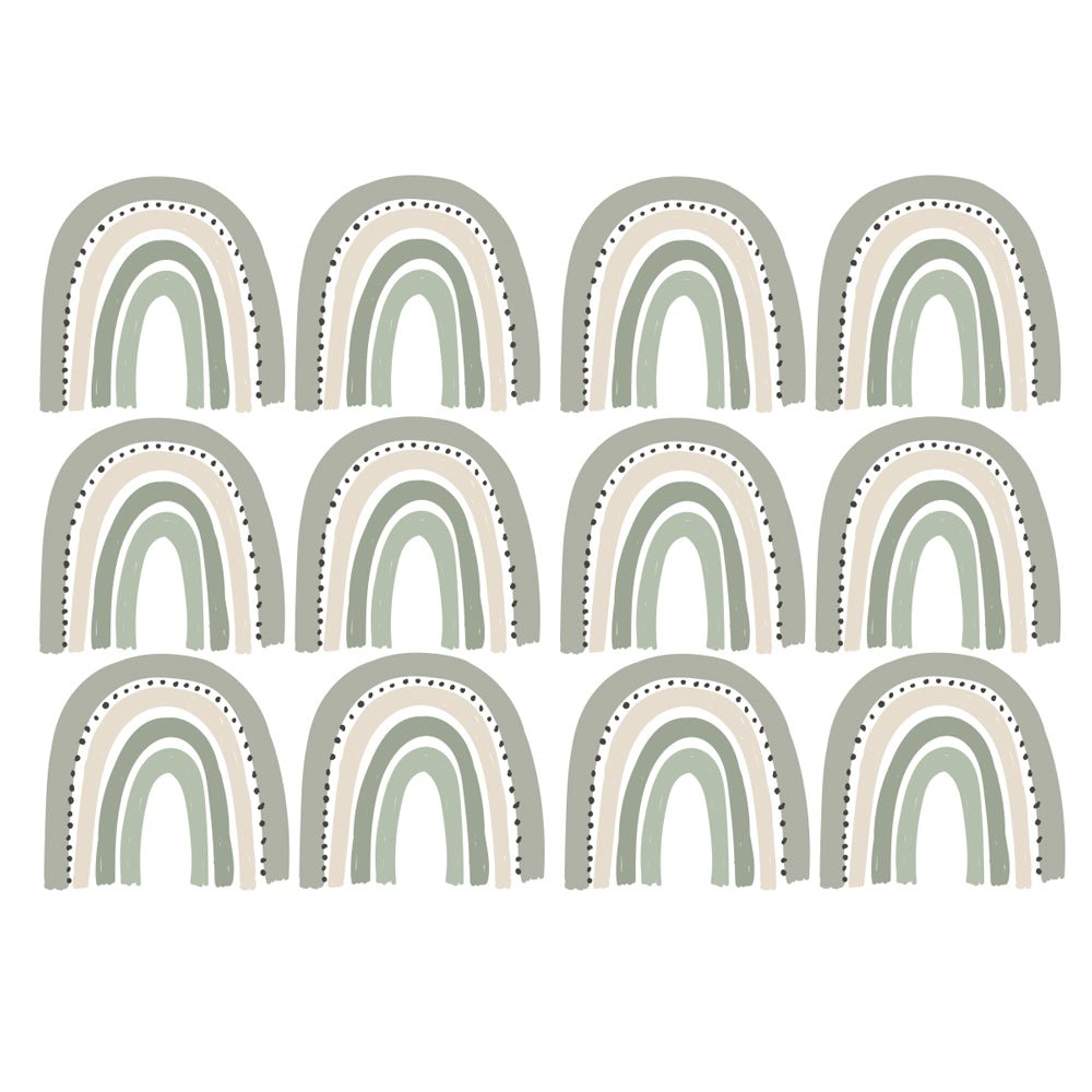 Väggdekor regnbågar grön - Dekortorget
