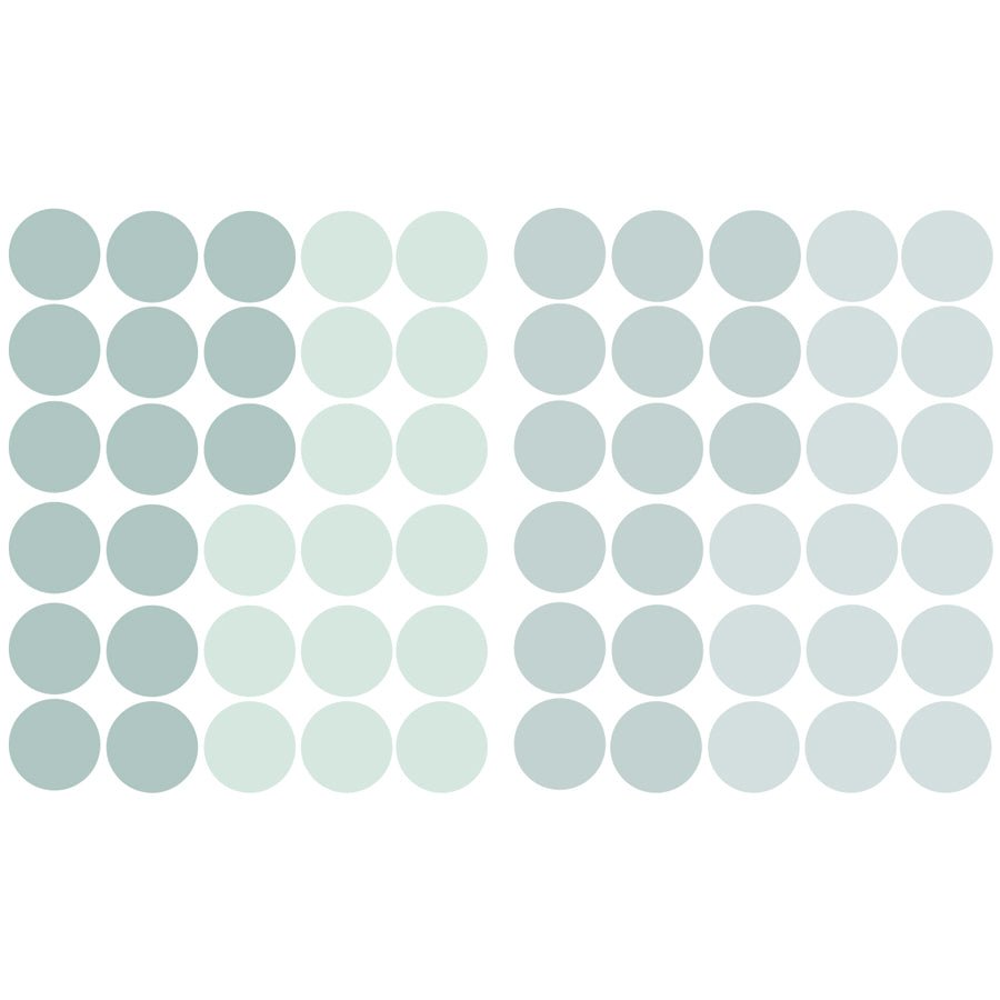 Väggdekor prickar mixade mint - Dekortorget