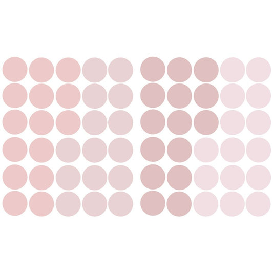 Väggdekor prickar mixade rosa - Dekortorget