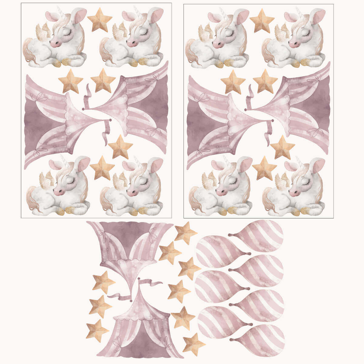 Väggdekor Unicorns - Dekortorget